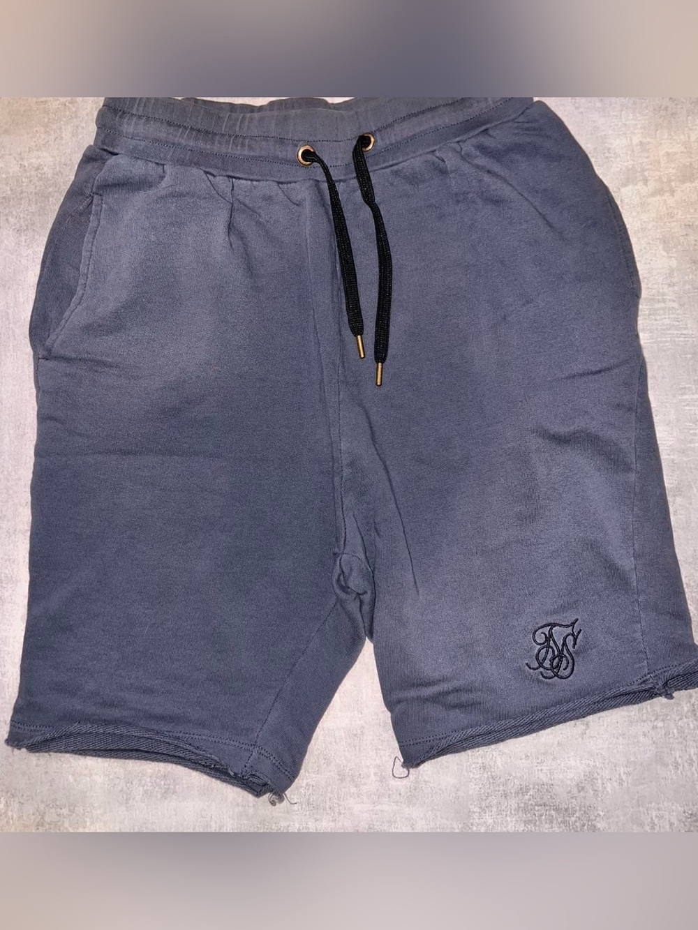 Men's Navy Blue Cotton Drawstring Shorts